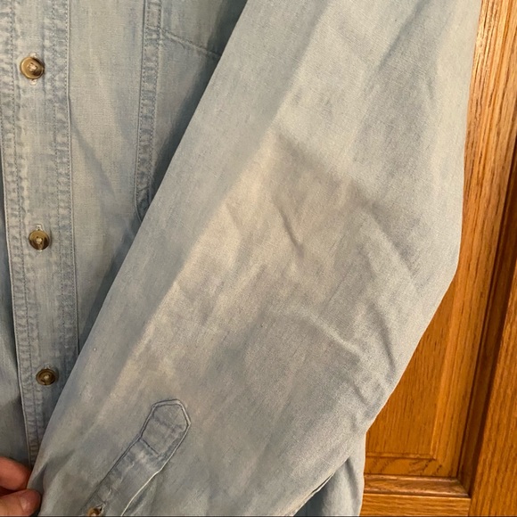 Vintage 90s Looney Tunes Denim Shirt M – Made in Hong Kong - Picture 4 of 8